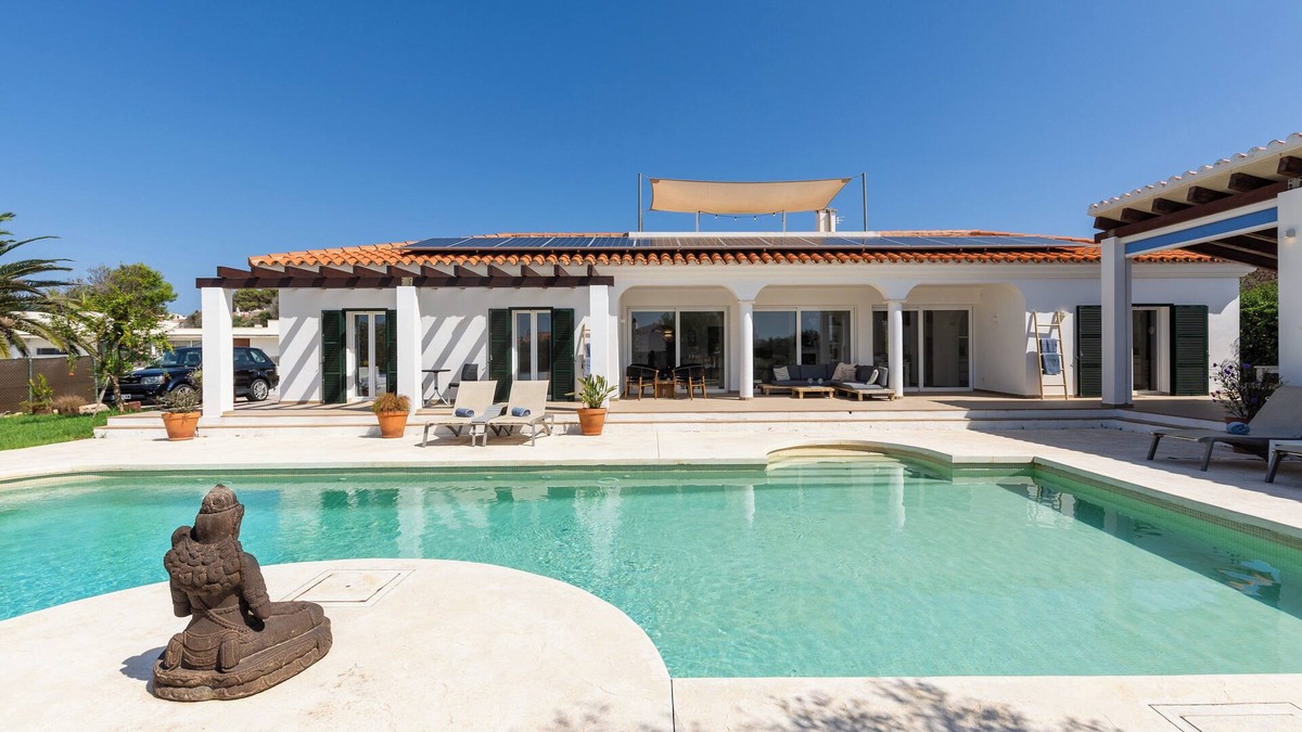 Binibequer Vell House | Villa Maravilla, Deluxe villa with heated pool, roof terrace with sea view