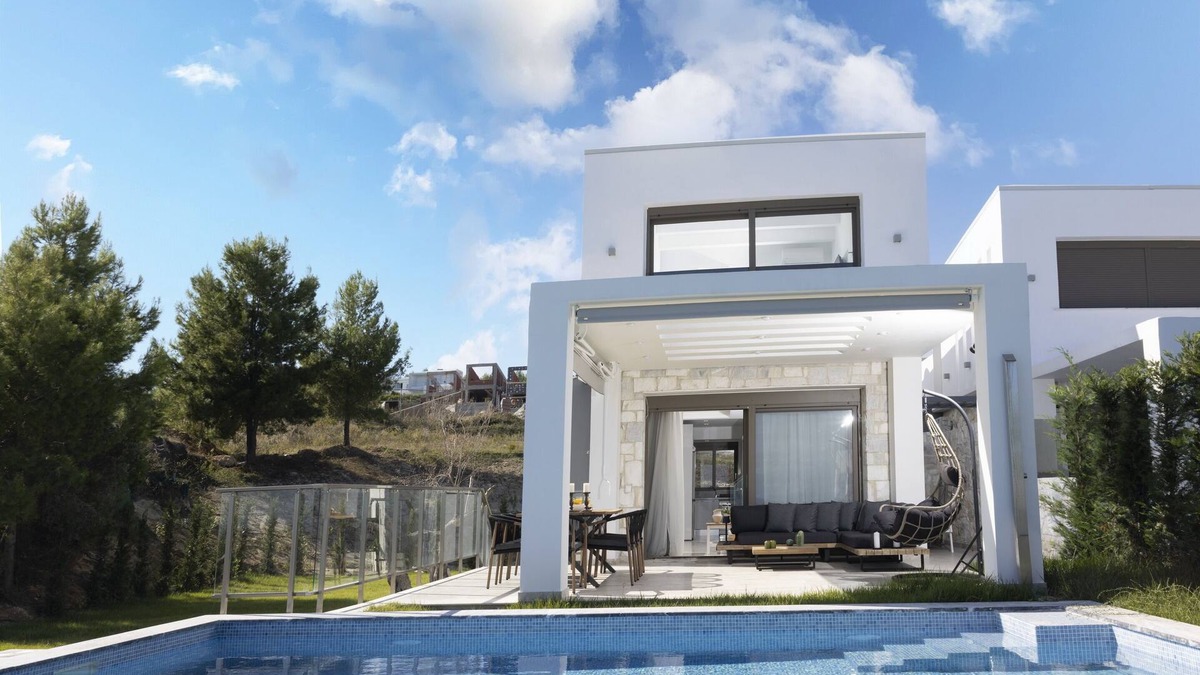 Haniotis Villa | Villa Mare - Private Pool, 4 Bdrms, Sea View, BBQ
