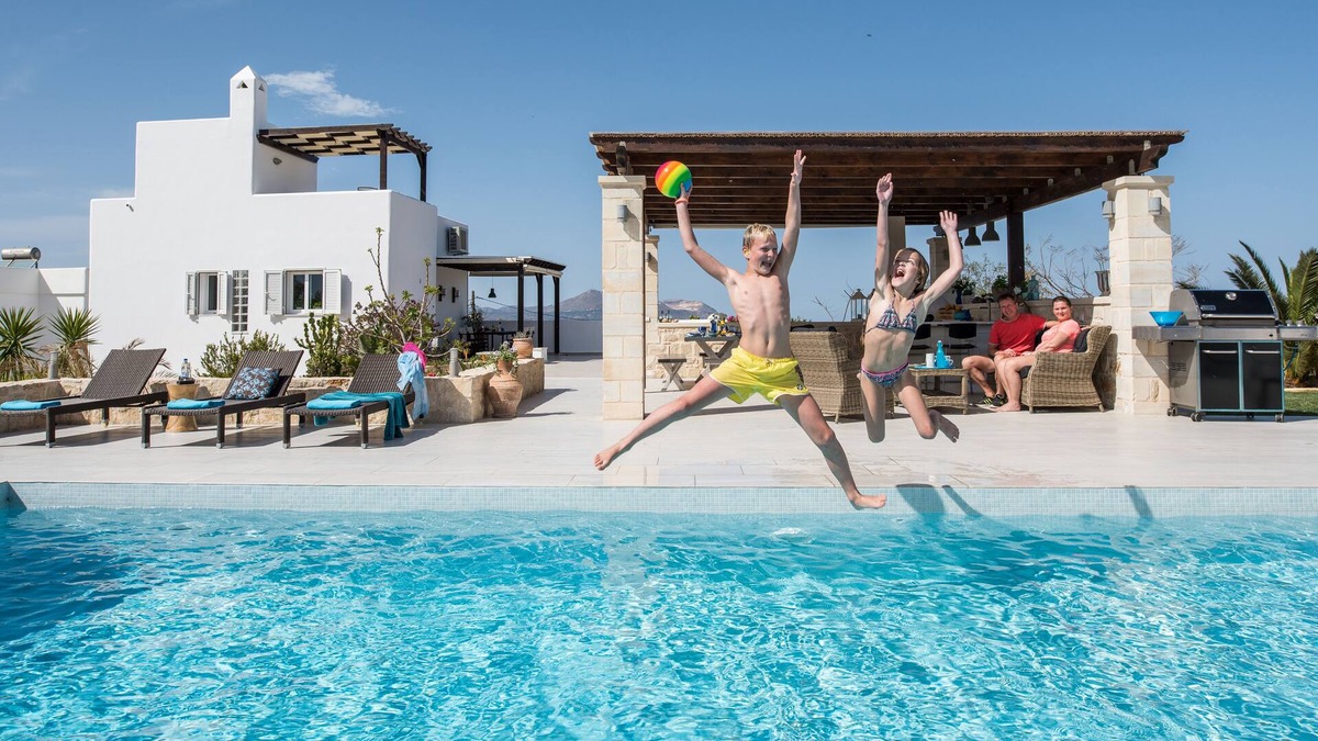 Plaka Villa | Villa Melodie, fantastic pool & terraces, sea view