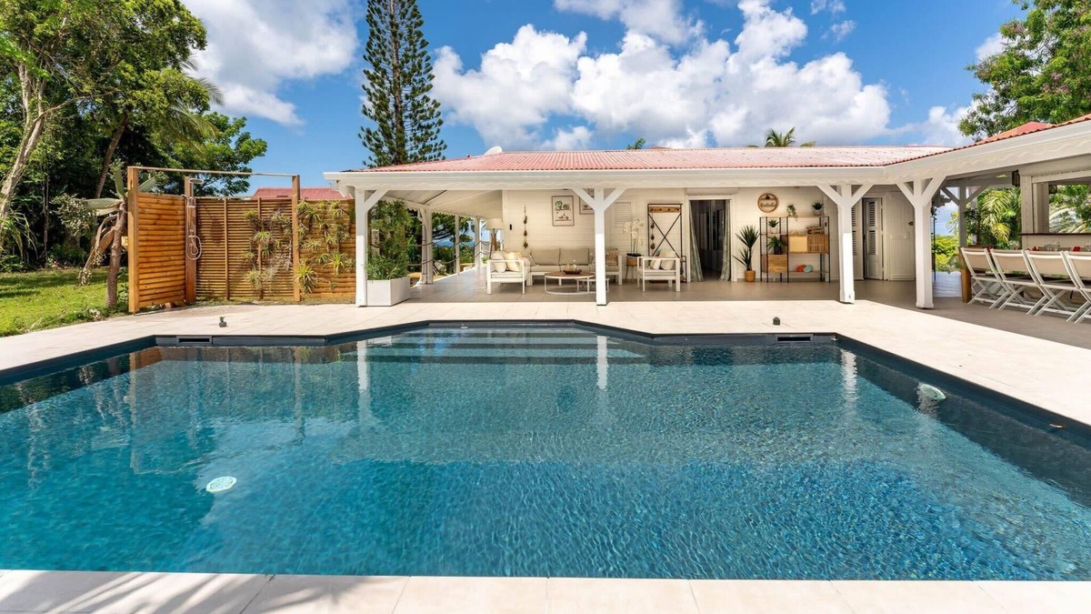 Grand-Bourg Villa | Villa Moca offering sea views with private saltwater pool ideal for 8 people