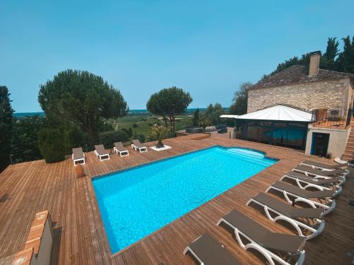 Monbazillac Villa | Villa Monbazillac, vue exceptionnelle, piscine, jacuzzi 10-12 pax