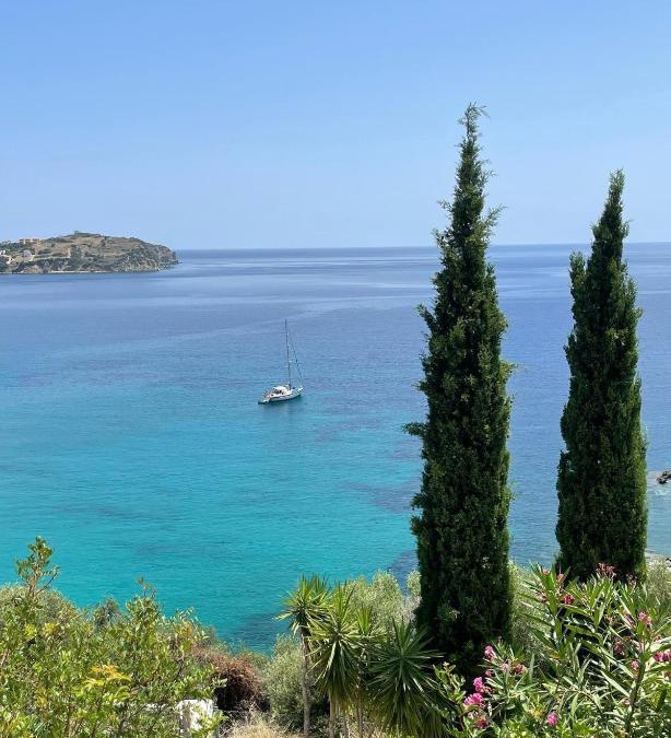 Agii Apostoli Villa | Villa Nafsika stunning view on the Aegean Sea
