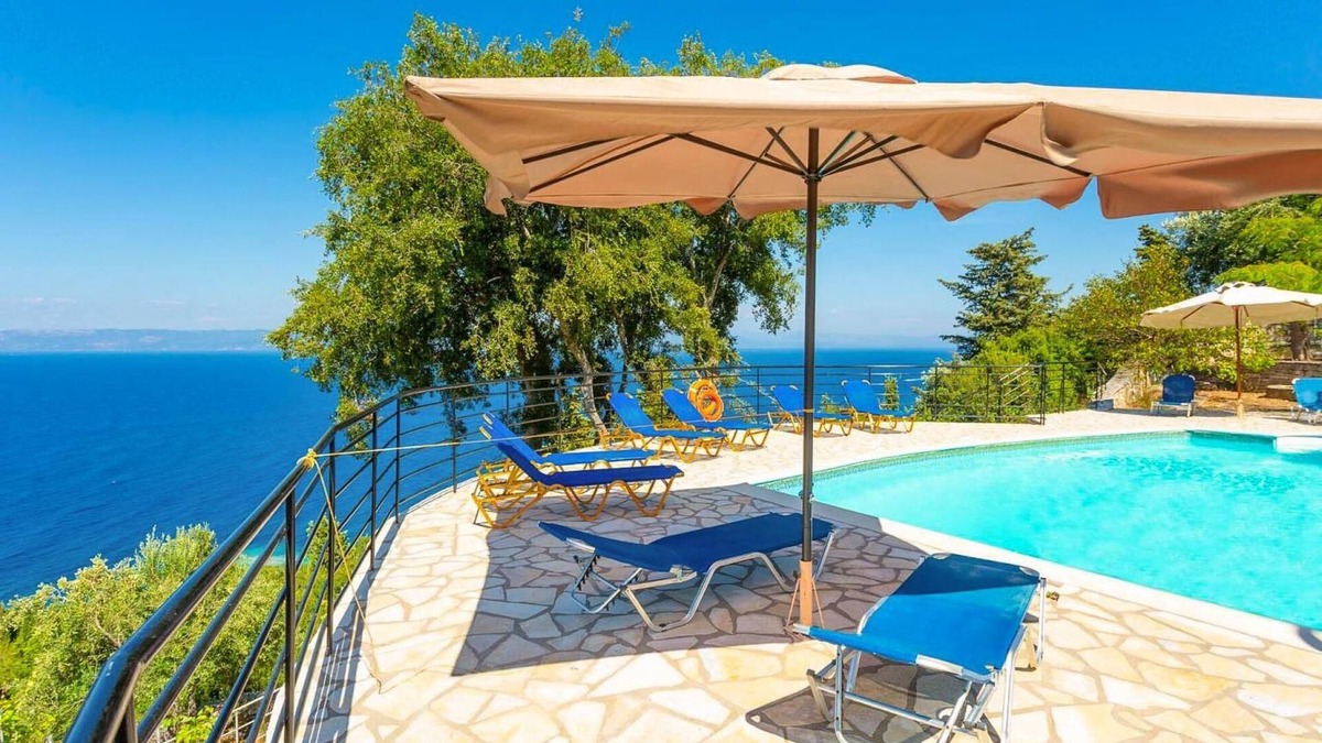Lakka Villa | Villa Nefeli Large Private Pool Walk to Beach Sea Views A C Wifi Car Not Required - 2295