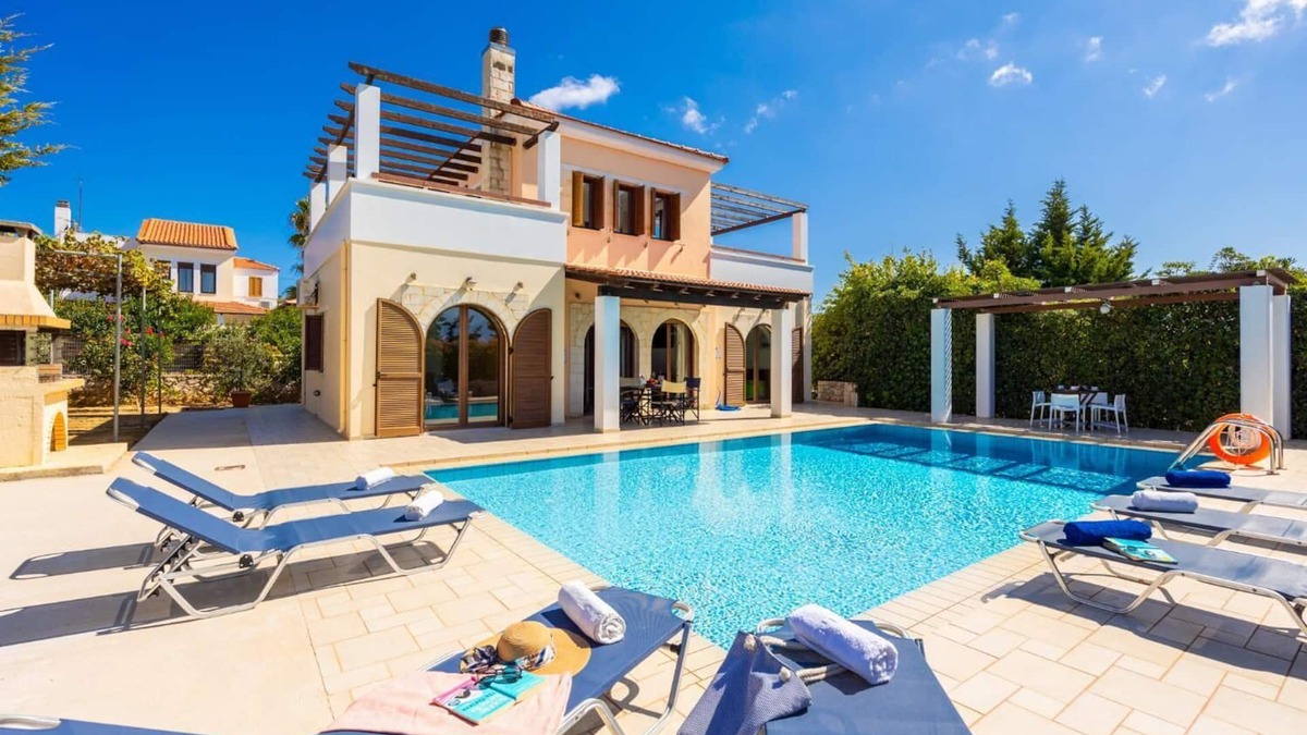 Kefalas Villa | Villa Nikolas Large Private Pool, A/C, WiFi