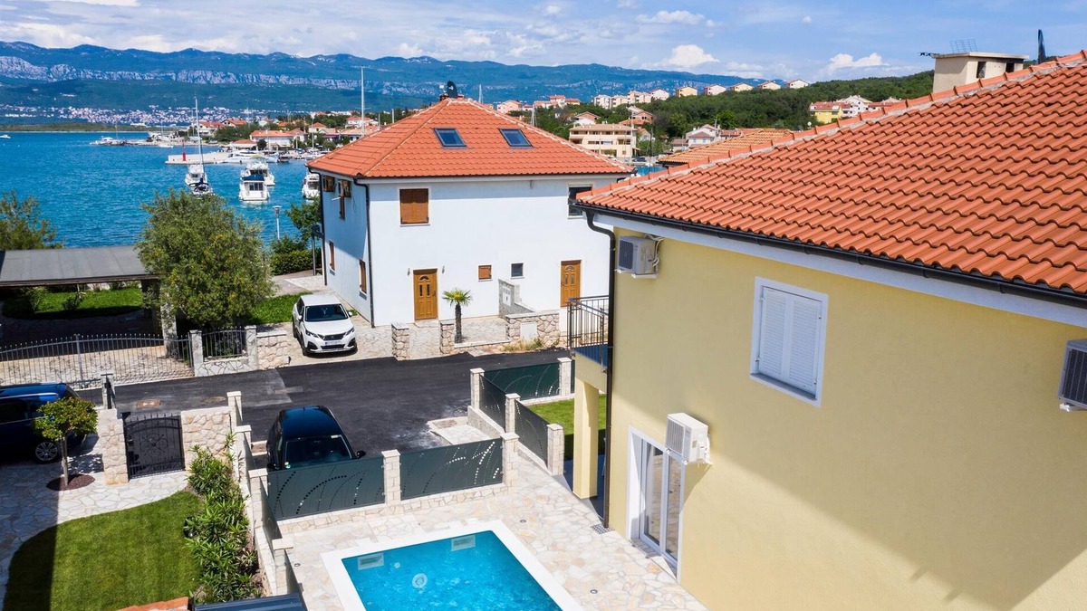 Klimno Villa | Villa Oasis with swimming pool, Seaview, outdoor kitchen, SUP, kayak and bikes