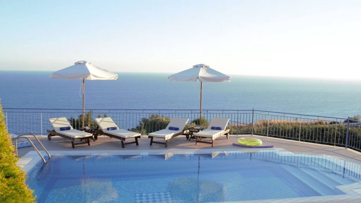 Plateies Villa | Villa Odysseus, Boundless Sea and Mountain Views With Private Swimming Pool