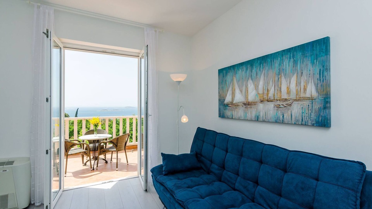 Plat Apartment | Villa Panorama Dubrovnik (A1) - Deluxe One Bedroom Apartment with Terrace and Sea View