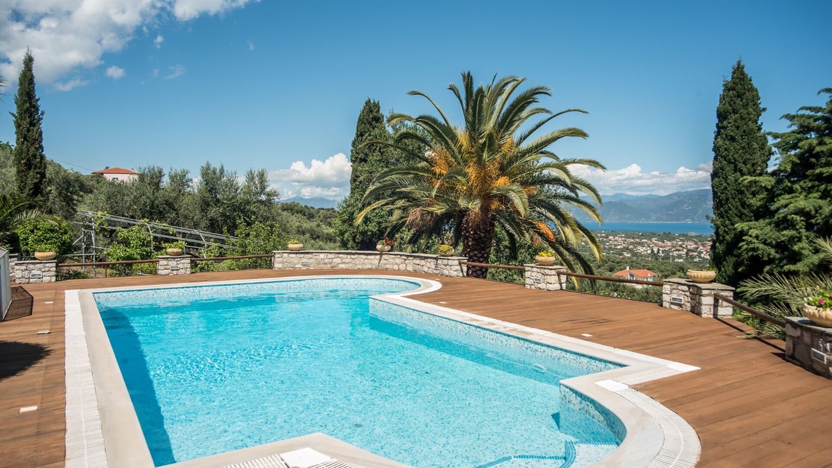 Selianitika Villa | Villa Panorama with Sea View and common Swimming Pool