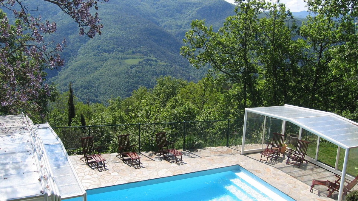Montferrer Cottage | Villa, piscine chauffée par panneaux solaires et par abri haut télescopique