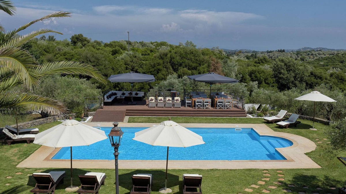 Vassilatika Villa | Villa Privilege with tennis Court and outdoor & indoor Heated Pool (sleep 8)