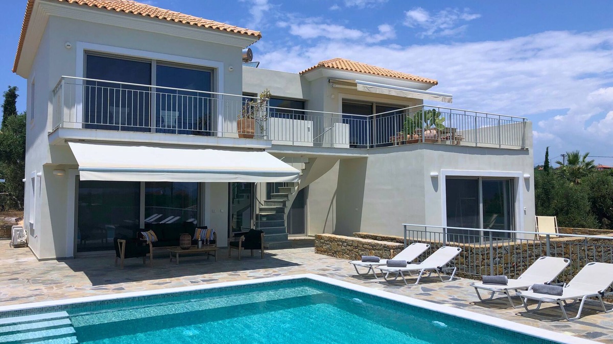 Pylos-Nestoras Villa | Villa Rosa - Luxury villa with private pool and panoramic sea views.