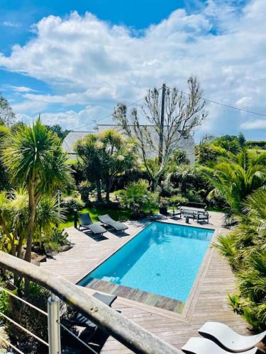 Nevez Villa | Villa rospico, 200m de la plage avec piscine