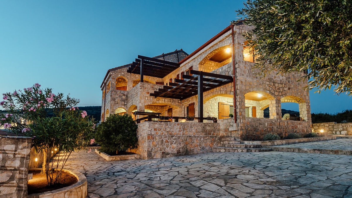 Lustica Villa | Villa Shanti - Family house, Pool&Bar, Basketball court