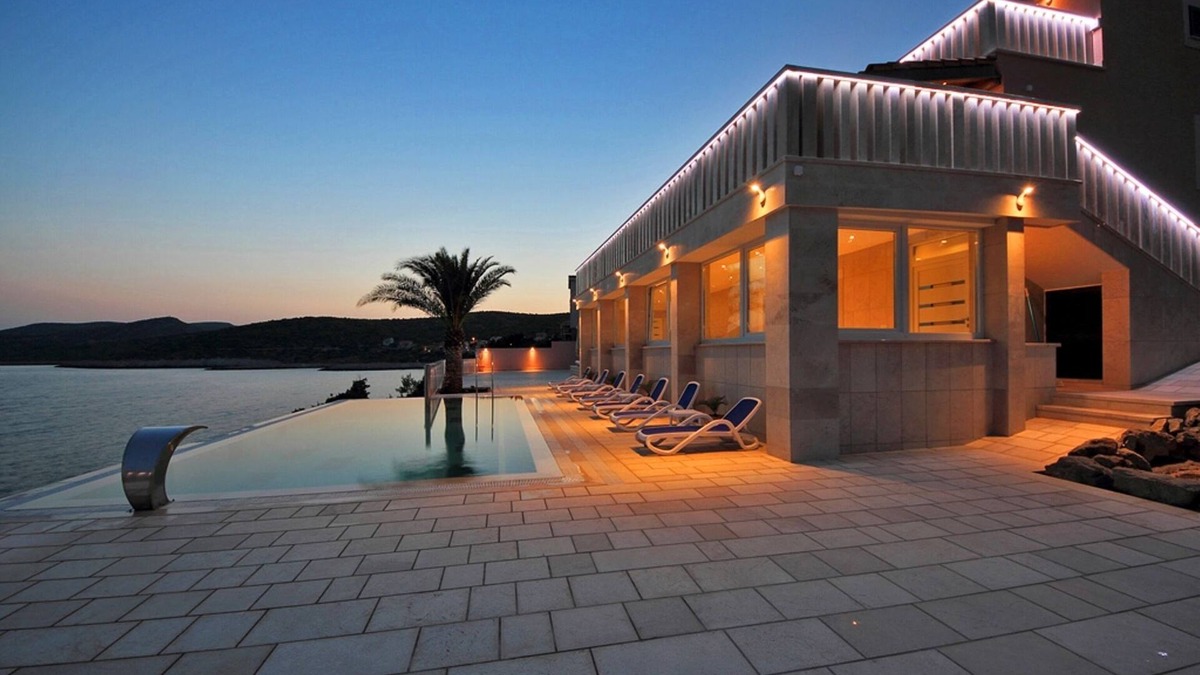 Zavalatica Villa | VILLA SOFIA see front with pool and hot tub