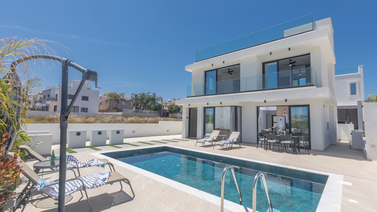 Kapparis Villa | Villa Trinity, Fantastic 3BDR Villa with Pool, a minute walk to the Beach
