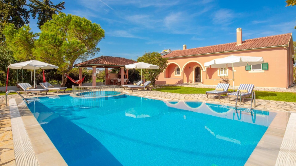 Acharavi Villa | Villa Vasiliki: A traditional detached house in an amazing landscape, with private swimming poo
