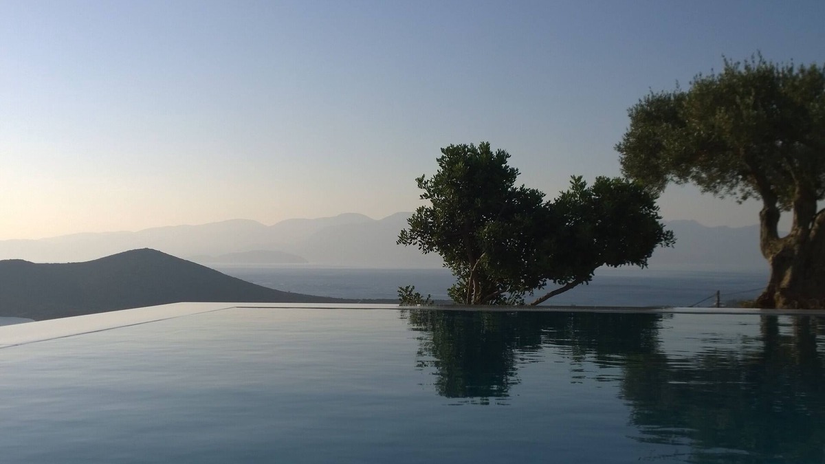 Elounda Villa | Villa with swimming pool with panoramic views: Spinalonga Mirabello bay Elounda
