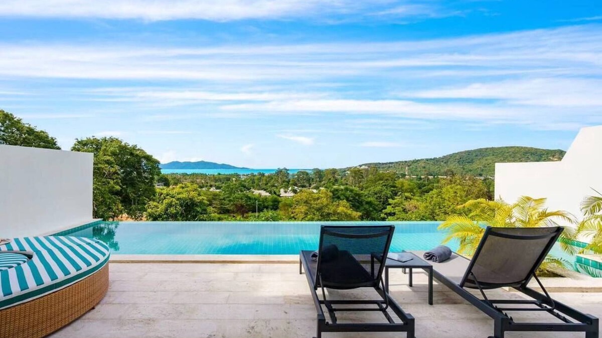 Bophut Hills Villa | [Villa X] 3 Bedrooms Luxury Modern Seaview