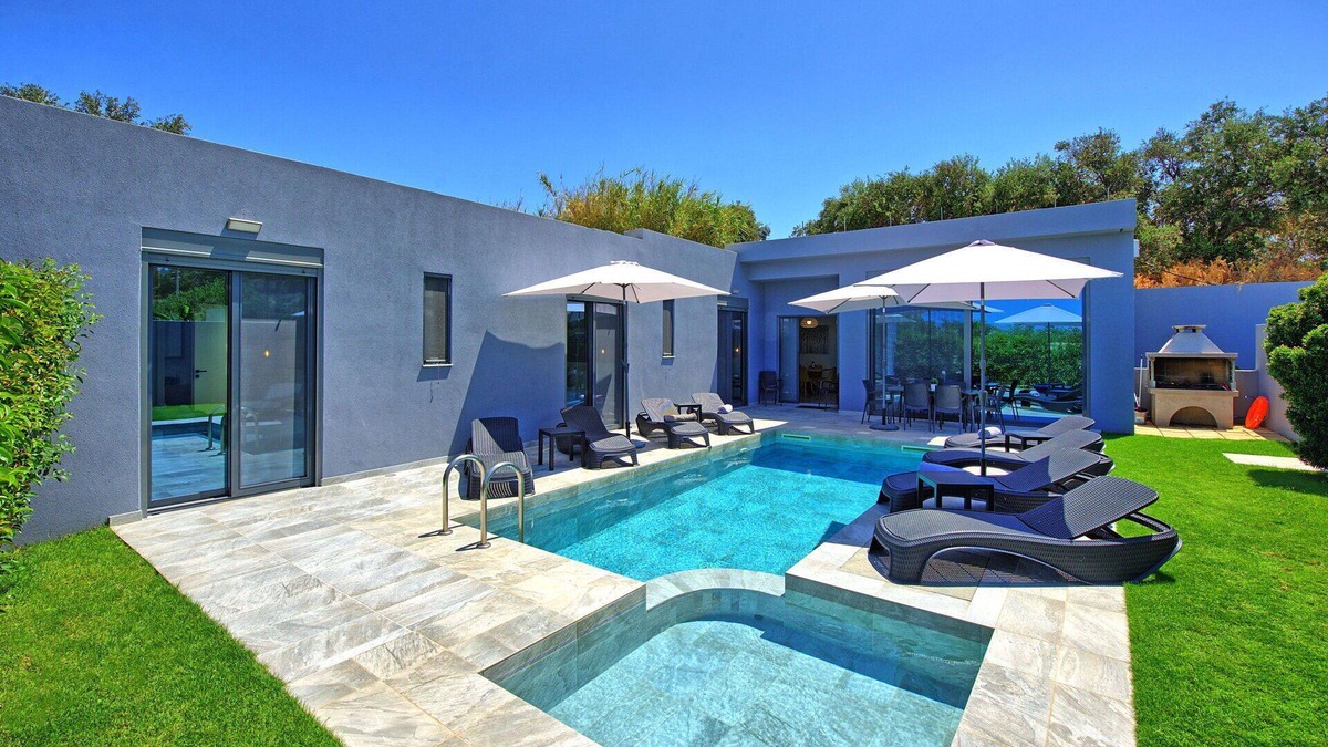 Agia Marina Villa | Villa Zaneti - Holiday Villa Rental with private pool near the sea in Agia Marina, Crete Island,.