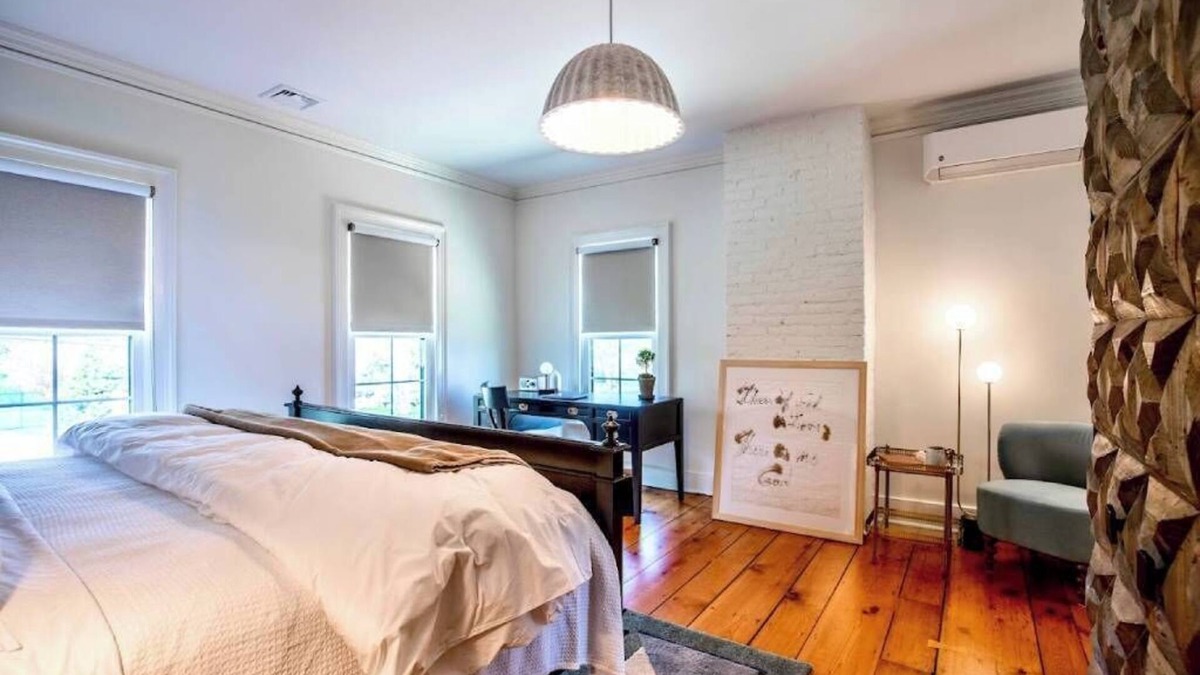 Town of Southold Town Bed & Breakfast | Vine + Sand-Southold, NY'S Newest B&B-Room 2-King Bed and Ensuite Bathroom With Rain Shower