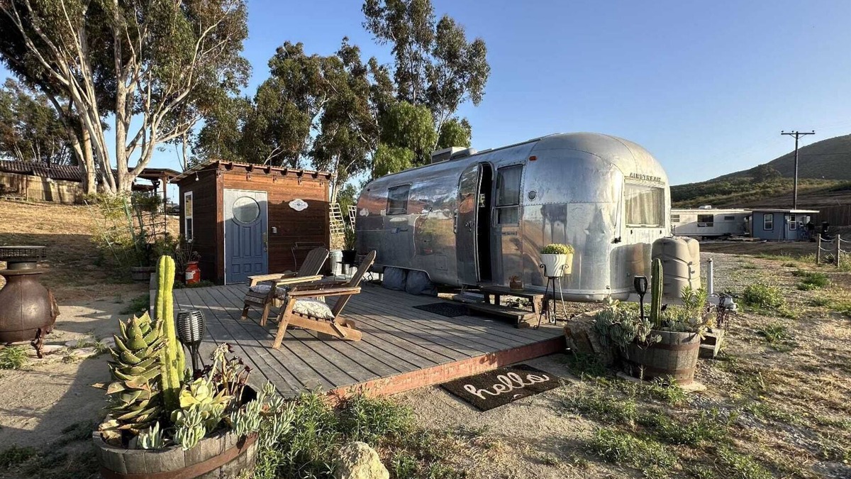 San Marcos House | Vintage Airstream Trailer in the Hills of San Marcos!