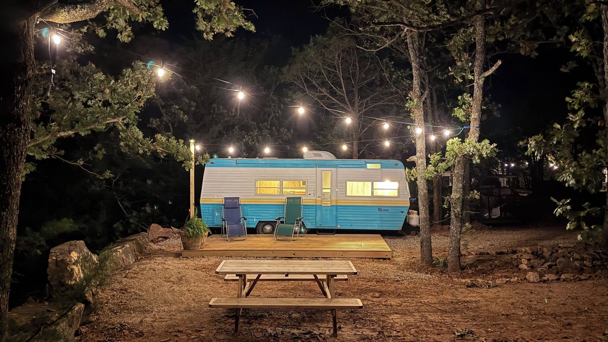 Osage County House | Vintage Camping at Keystone Lake: Boat Rental, Hiking, Campfire, Serene Outdoors