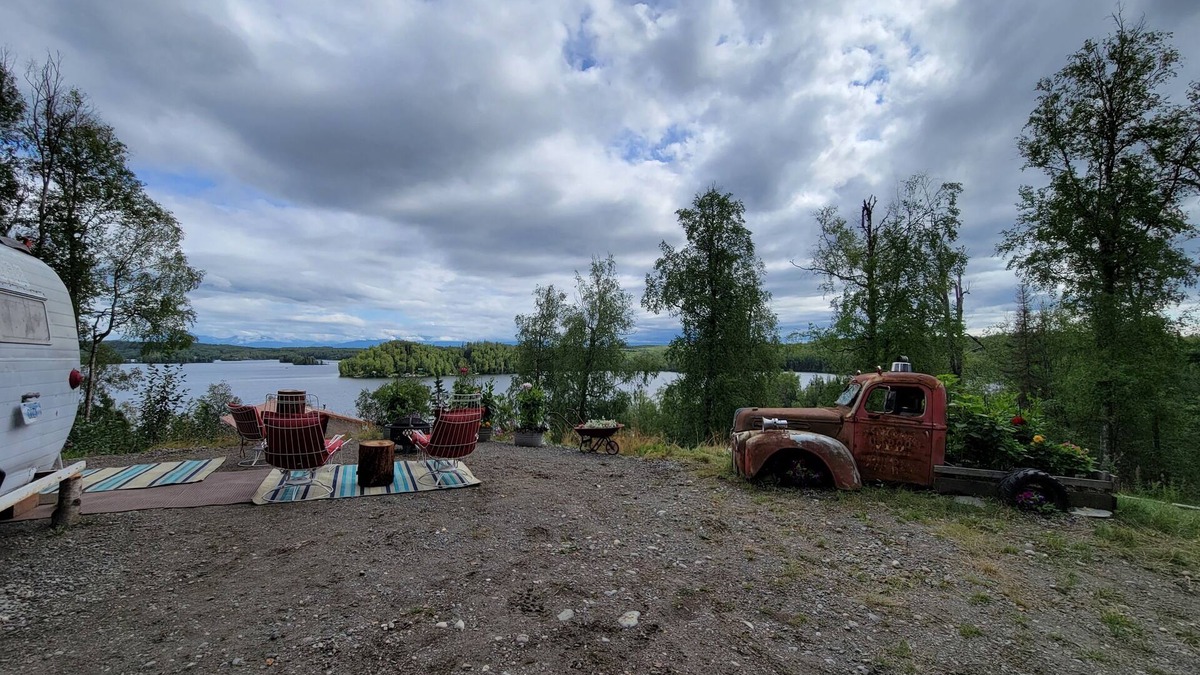 Big Lake House | Vintage Trailer with access to Big Lake & Private Campground