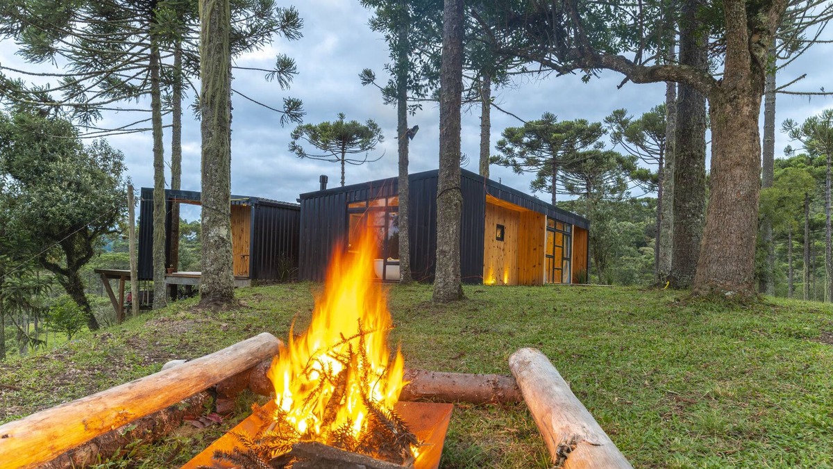 Rio Rufino Cabin | Vivenda das Araucárias - Banheira/Lareira/natureza Para Casais ou Família