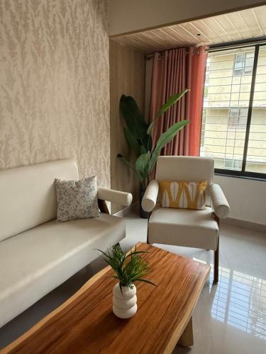 Navi Mumbai Apartment | Wabi Sabi 2Bhk Furnished Apartment WiFi Kitchen Smart Tv by Abhibha Stays