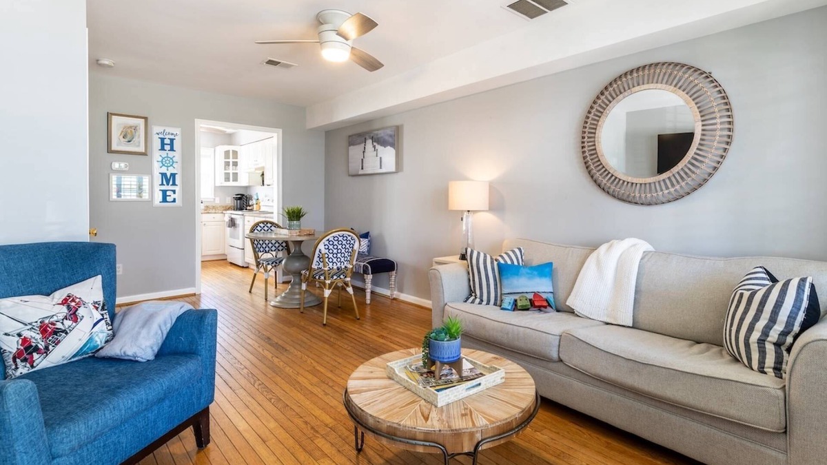 Eastport House | Walkable Eastport Home with Firepit, Porch & Fenced-in Yard