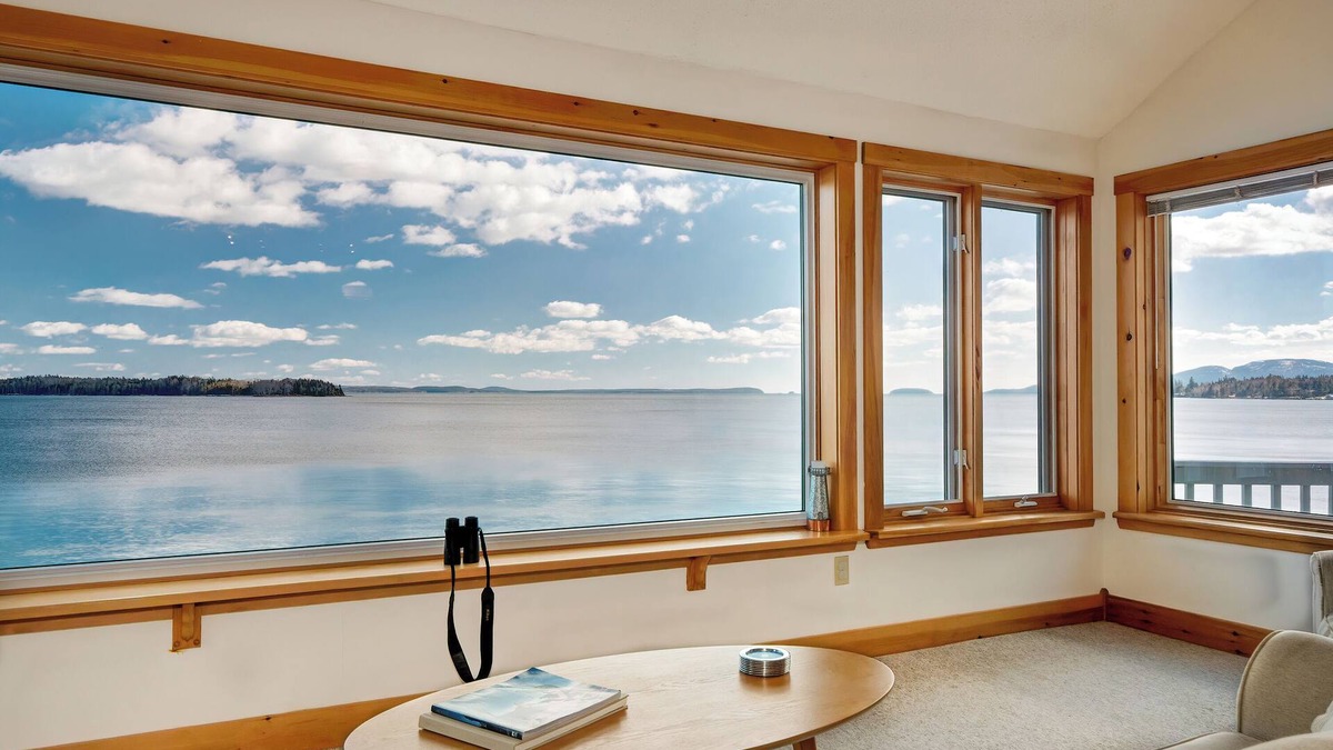 Hancock Point House | Water's Edge - Oceanfront Home with Water and Acadia Mountiain Views