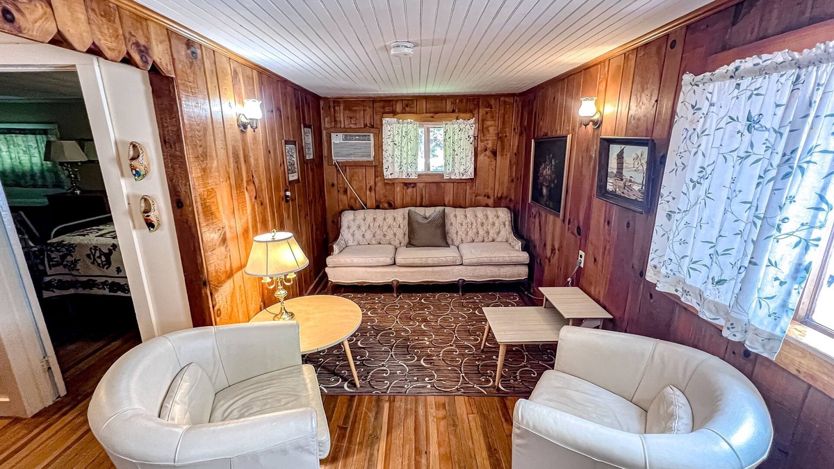 Wells Cottage | Waterfront 2BR cottage, beach, dock, lake views, fishing, wifi, partial A/C