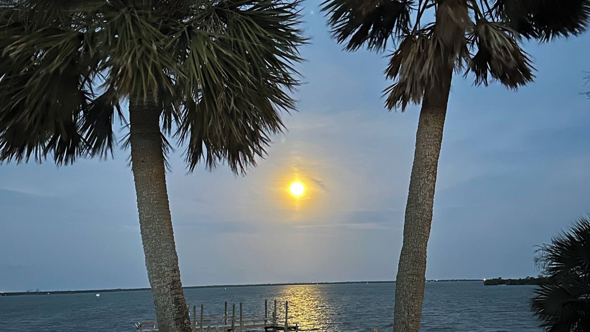 Micco House | Waterfront, 3 bedroom, original 1941 wood, fishing camp, with a deck/dock