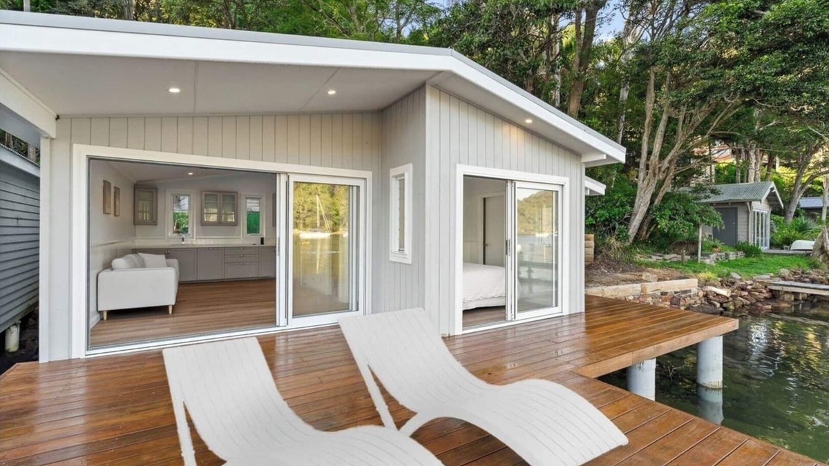 Church Point House | Waterfront Boathouse Stay with Open Deck and Views