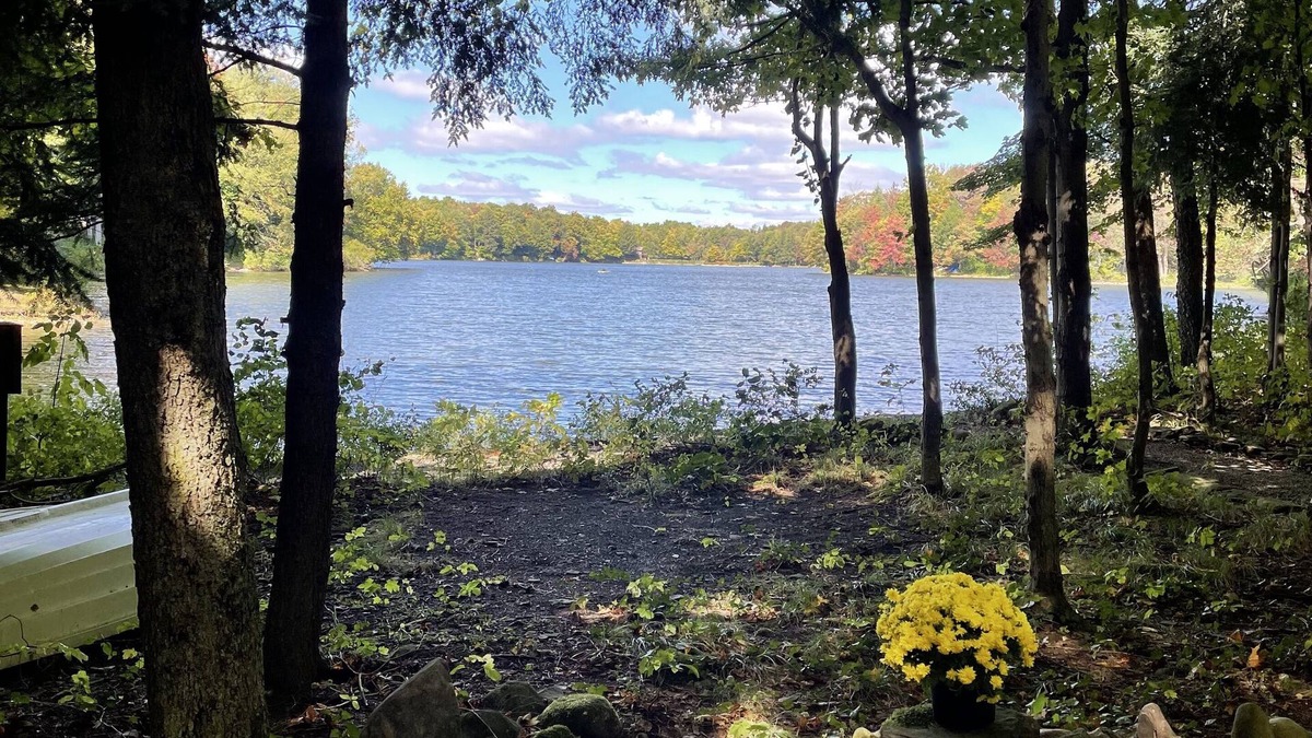 Bliss RV Rental | Waterfront camper in Adirondack-like setting