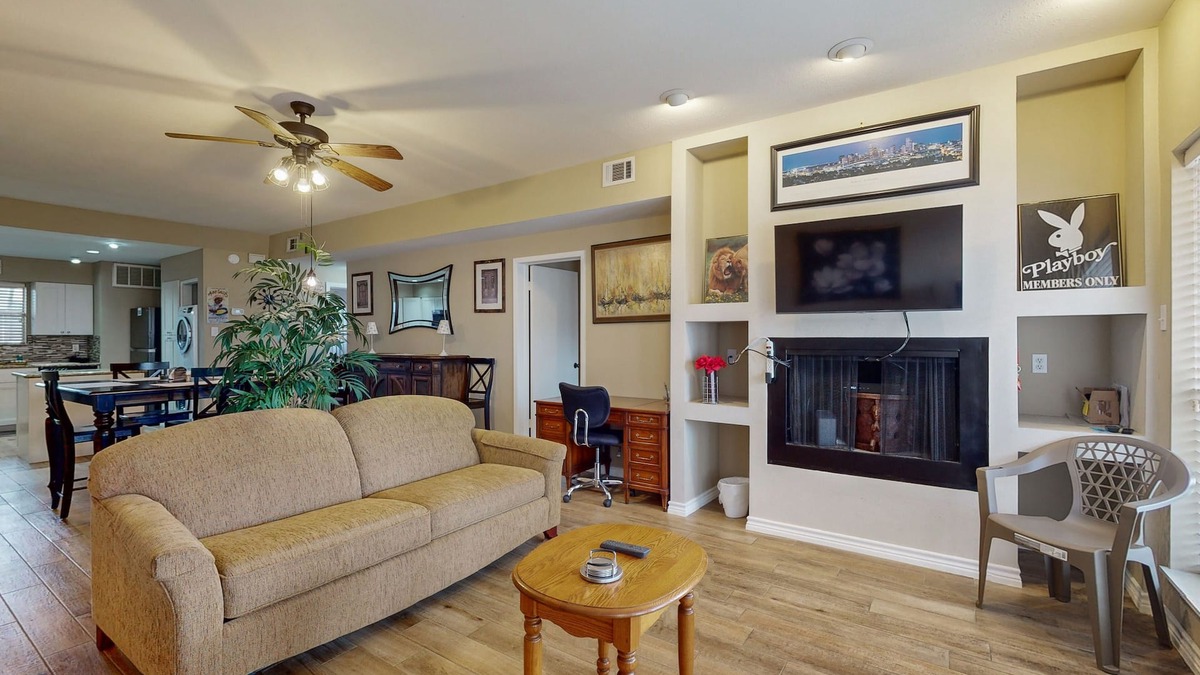 El Lago Condo | Waterfront community condo with on-site pool, water views, & private patio