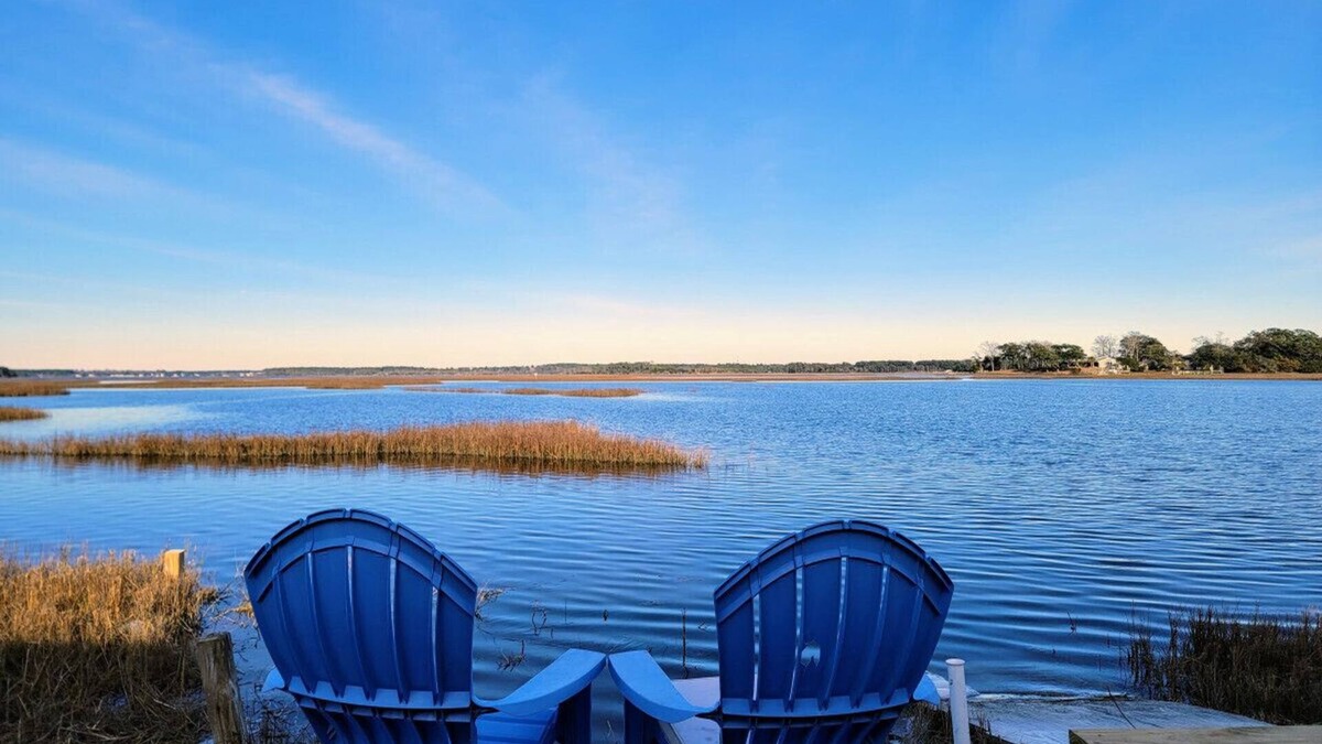 Cedar Point House | Waterfront cottage with a jon boat, Kayaks, and three miles to the beach