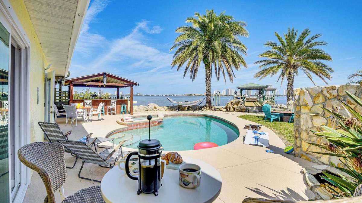 South Daytona House | Waterfront Daytona Escape w/Pool & Game Room!