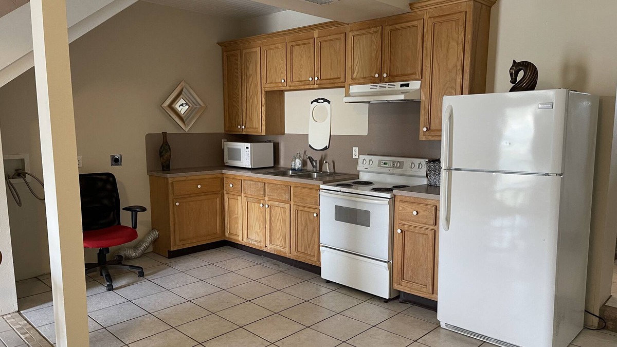 Pierre Part Apartment | Waterfront deck, LR/K/BA first floor, 1 Queen BR upstairs+balcony.