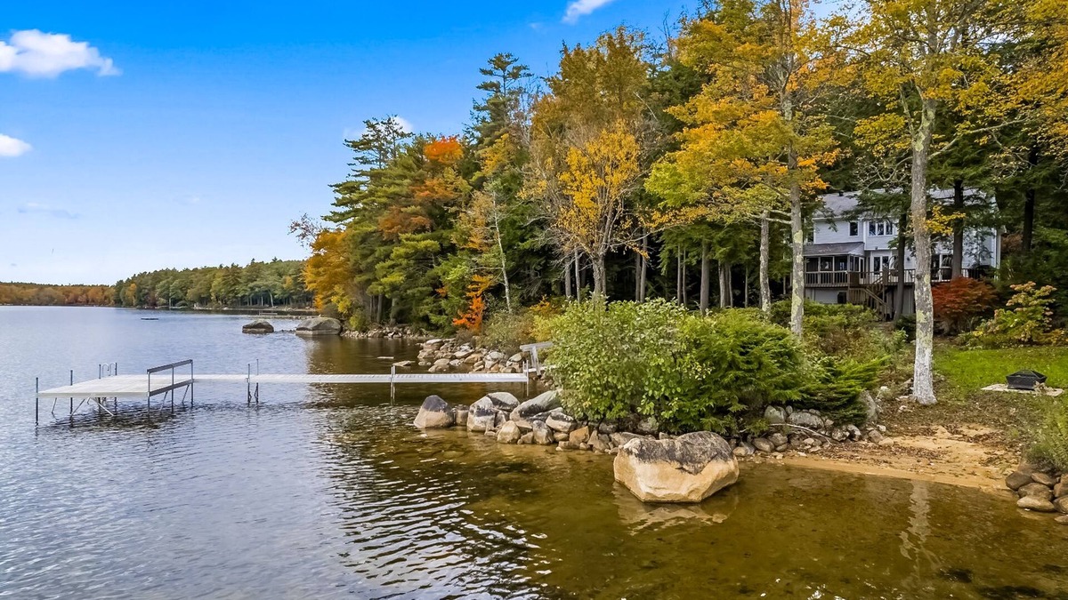 West Poland House | Waterfront, dog-friendly home on 12+ acres with dock, hot tub & sunset views