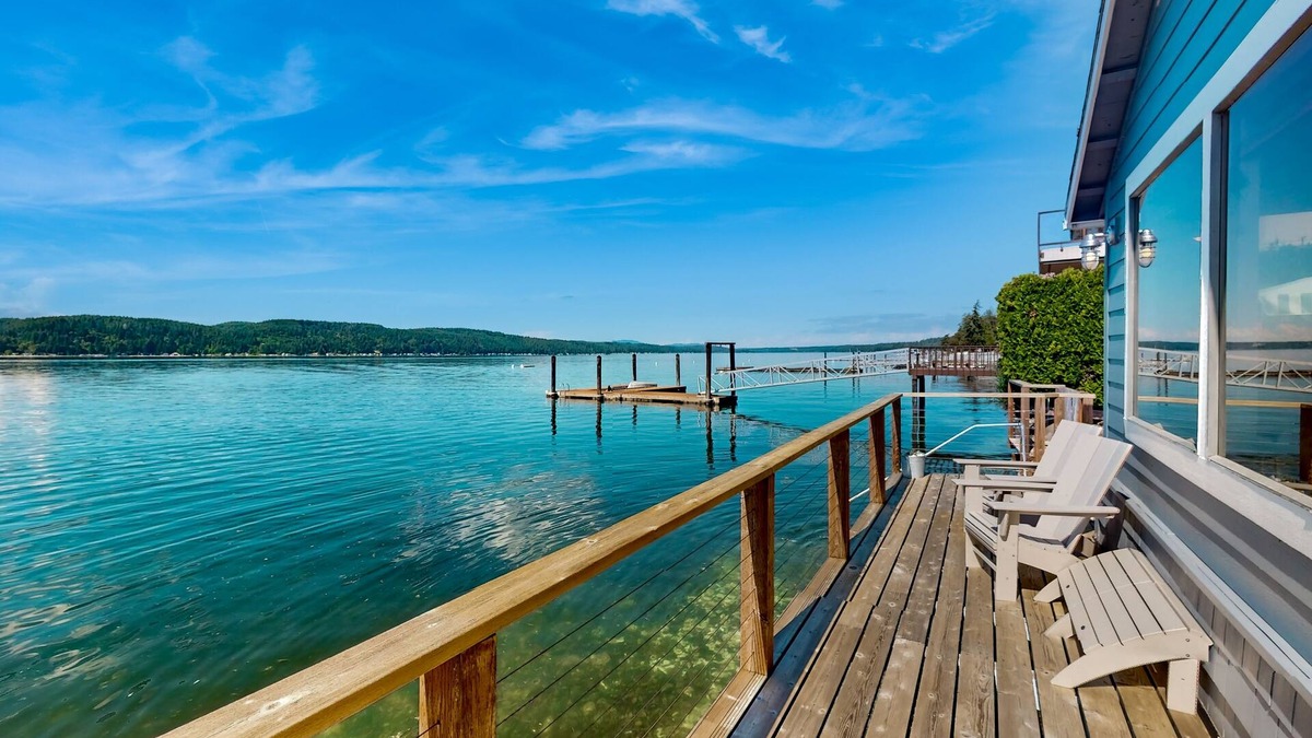 Belfair House | Waterfront getaway with expansive deck, gas grill & 40' private waterfront
