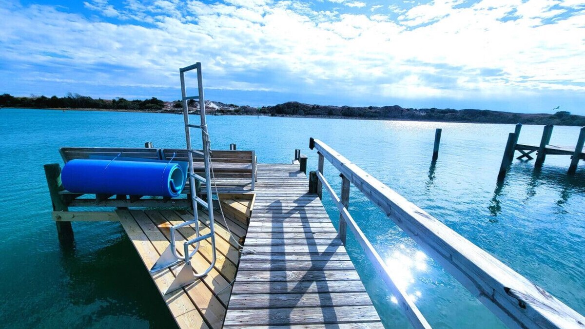 Cedar Point House | Waterfront Home with a private dock, hottub, and 3 miles to the beach