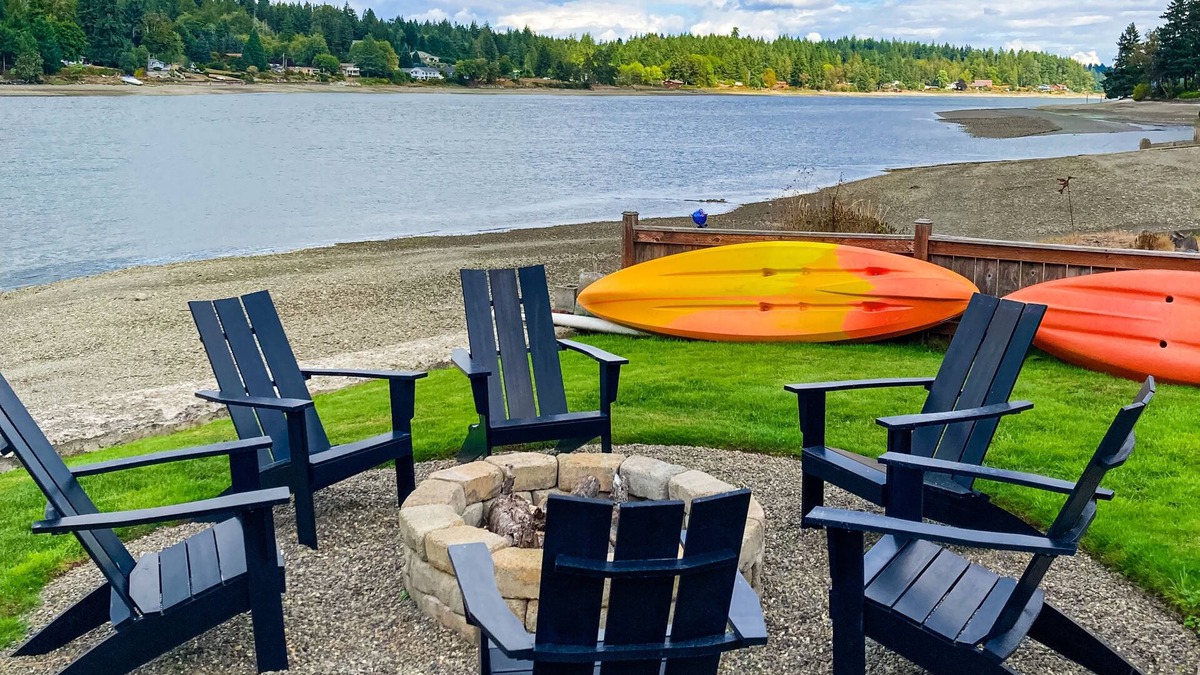 Shelton House | Waterfront home with 115' of private beach, 4 kayaks, firepit & stunning views