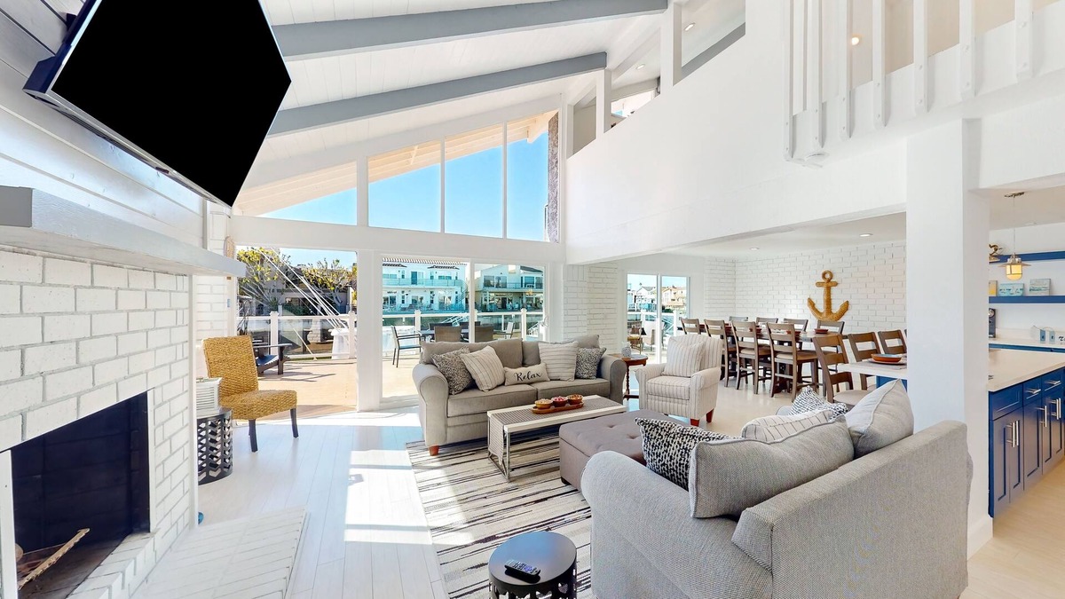 Channel Islands House | Waterfront home with kayaks, grill, Pac-Man, AC, balconies, & smart TVs