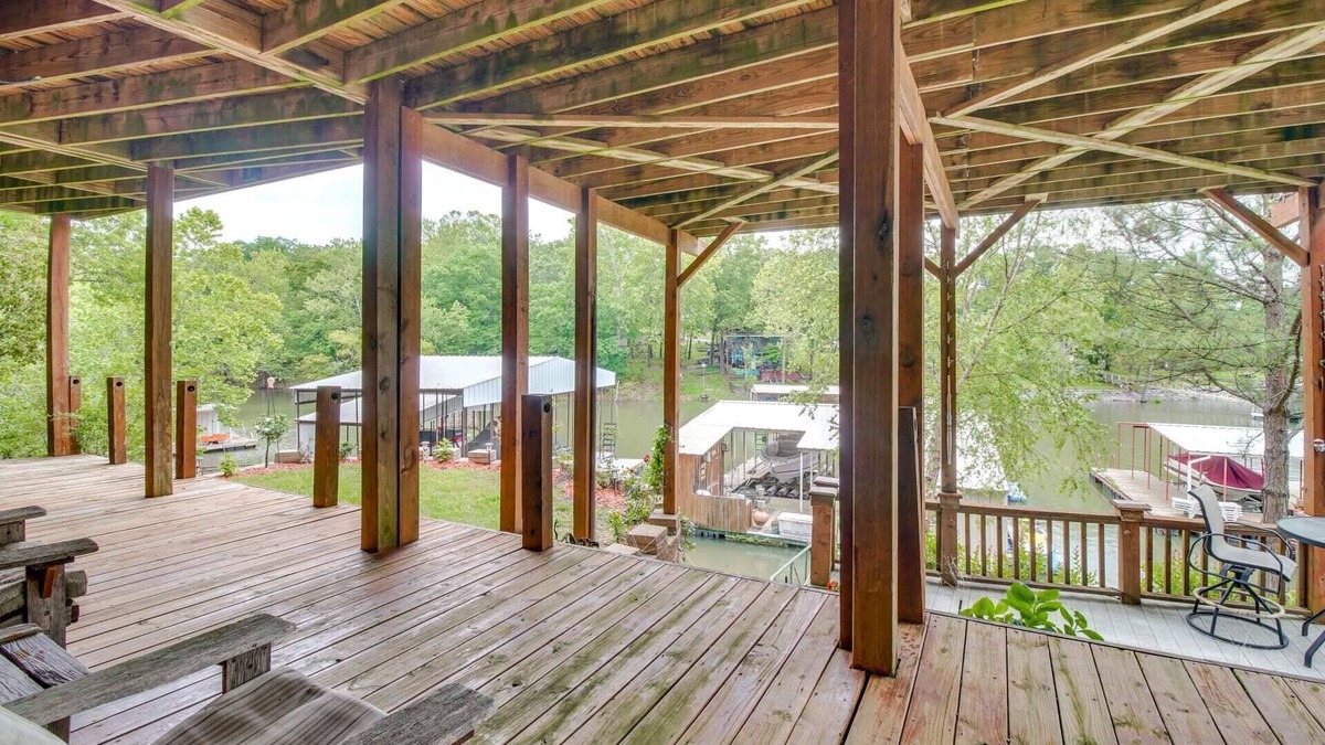 Eucha Cabin | Waterfront, large covered boat slip provided, carport for 1 plus xtra parking