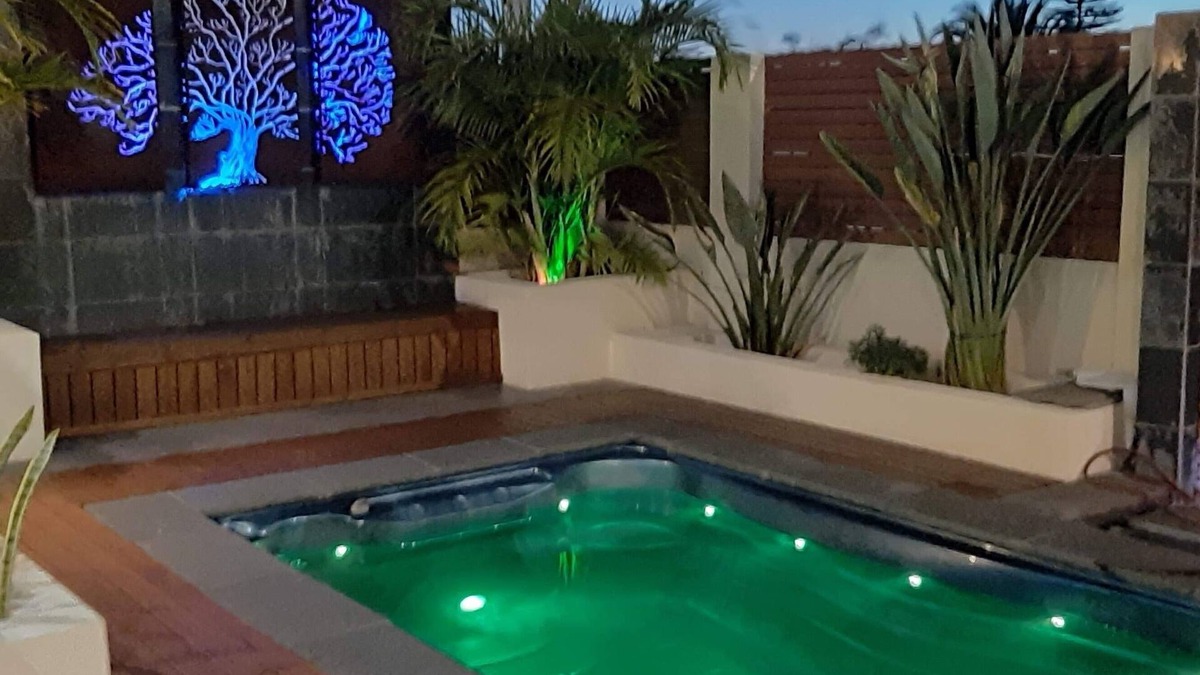 Glenelg North Apartment | Waterfront Paradise heated swim spa
