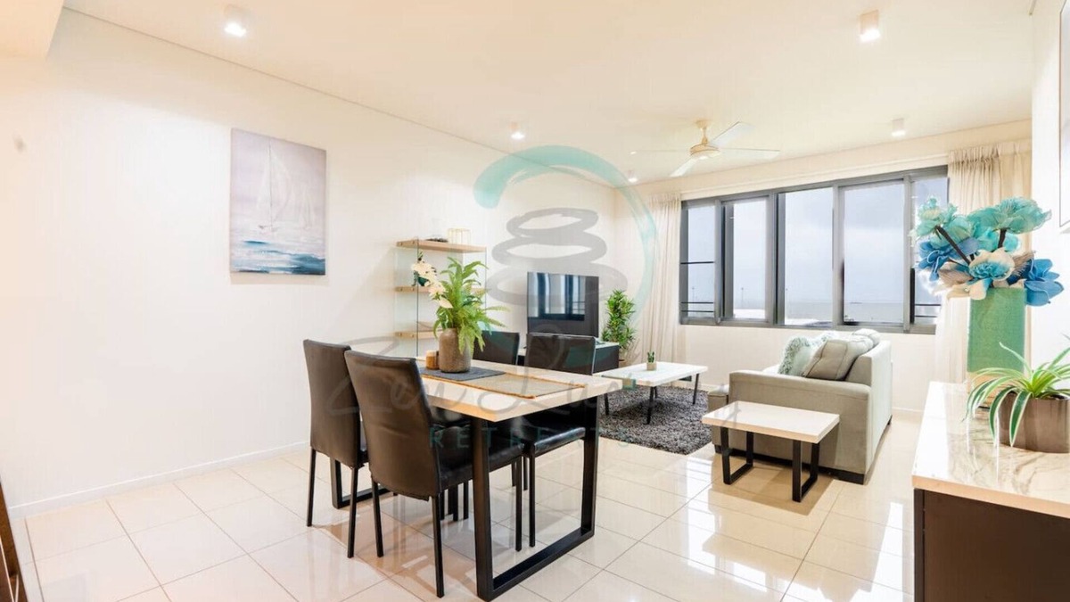 Darwin City Centre Apartment | Waterfront Retreat: Ocean Views ~ Pool ~ Balcony