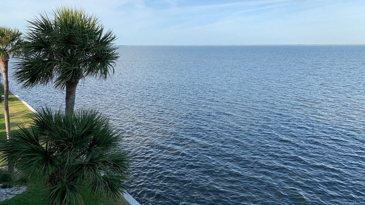 Titusville Condo | Waterfront Top Floor Condo with Perfect Views of Dolphins and SpaceX Launches