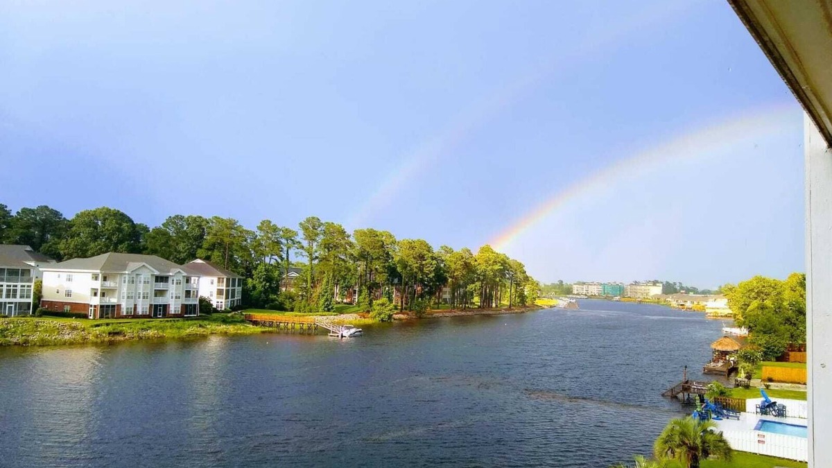 Socastee Condo | WATERWAY FRONT 2BR 2BA FURN CONDO 90-365 NIGHTS POOL DOCK BOAT RAMP Aug 31 avail