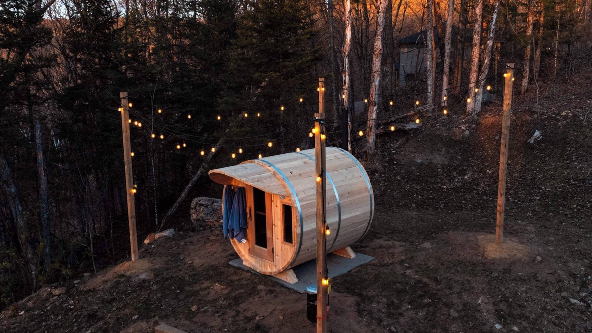 Dwight House | Wellness Getaway in Huntsville: Hot Tub, Wood Fired Sauna, Bonfire Pit, Deck